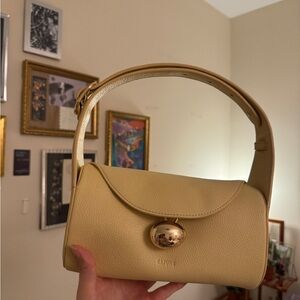 Cafune Butter Shoulder Bag with Gold Accents
